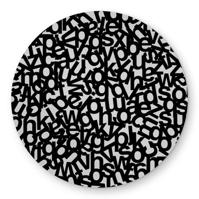 Alphabet Outdoor Area Rug - Office Typo & Symbols Decor