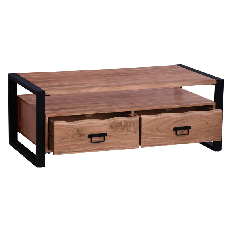 Table basse avec rangement de style traîneau