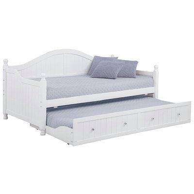 Lit de jour simple blanc avec couchette