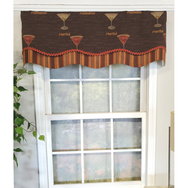 Spirits Drunkard's Path Layered Window Valance