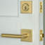 Quadrato Complete Moderno Entry Lever Set with Single Cylinder Deadbolt-1666968423-1666968418