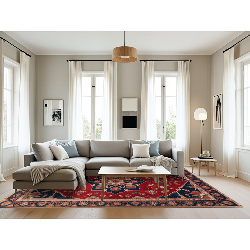 Tapis brun lavable à la machine, Rectangulaire 8 pi x 10 pi