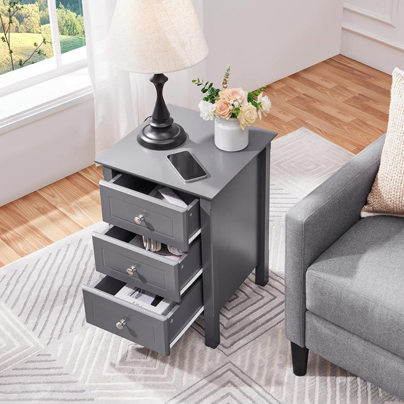 40cm W Manufactured Wood Bedside Table