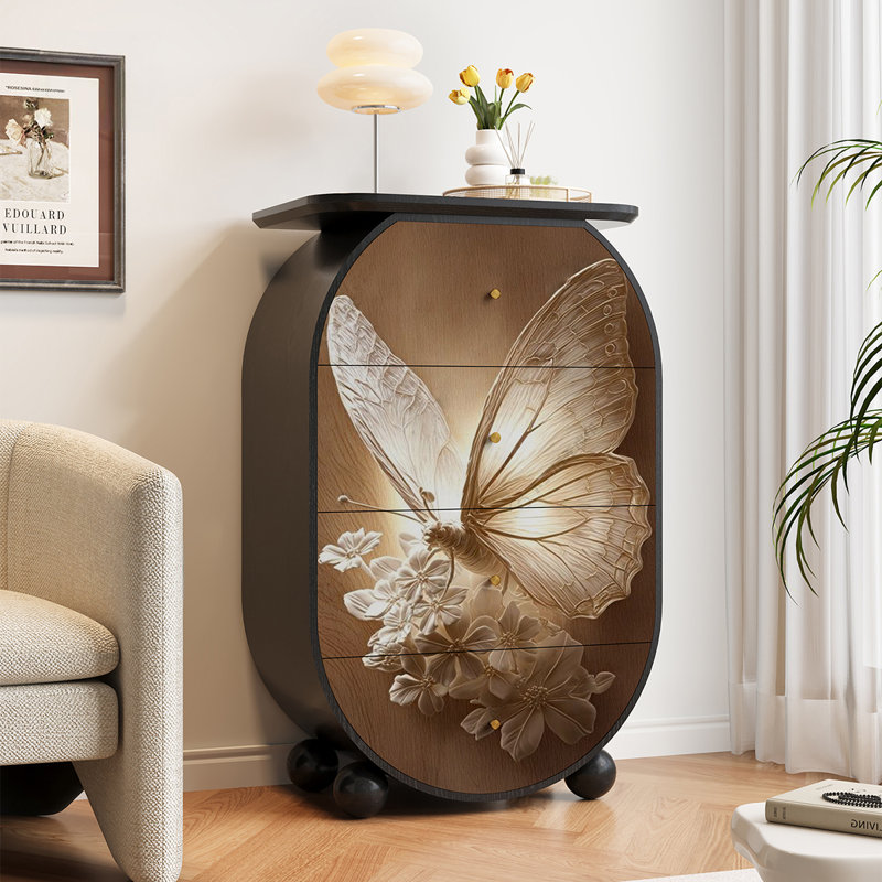 Coffre de rangement moderne en bois massif minimaliste