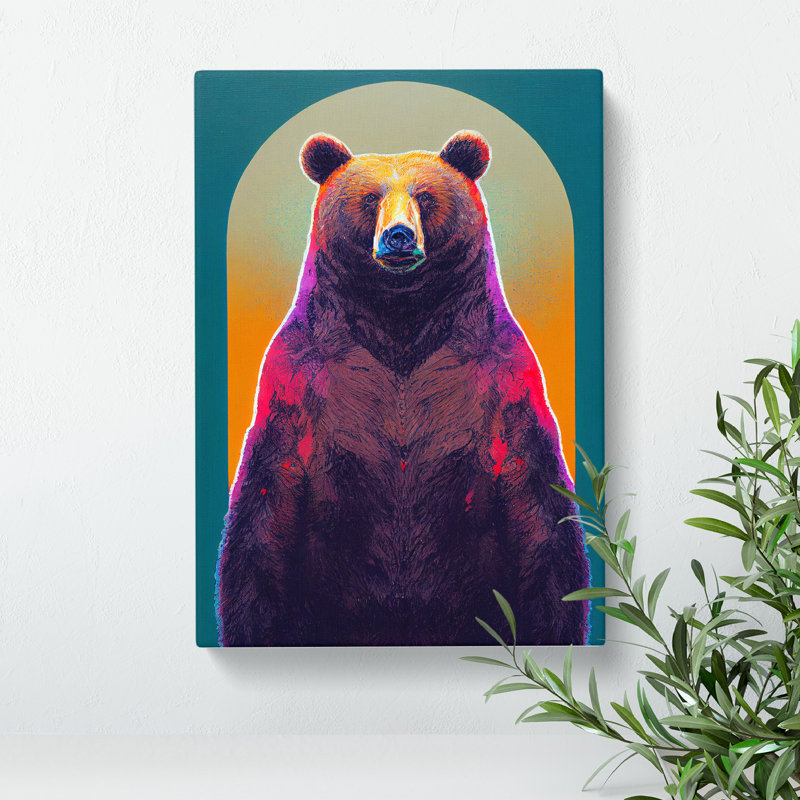 Tall Bear - Wrapped Canvas, 50cm H x 35cm W x 3cm D