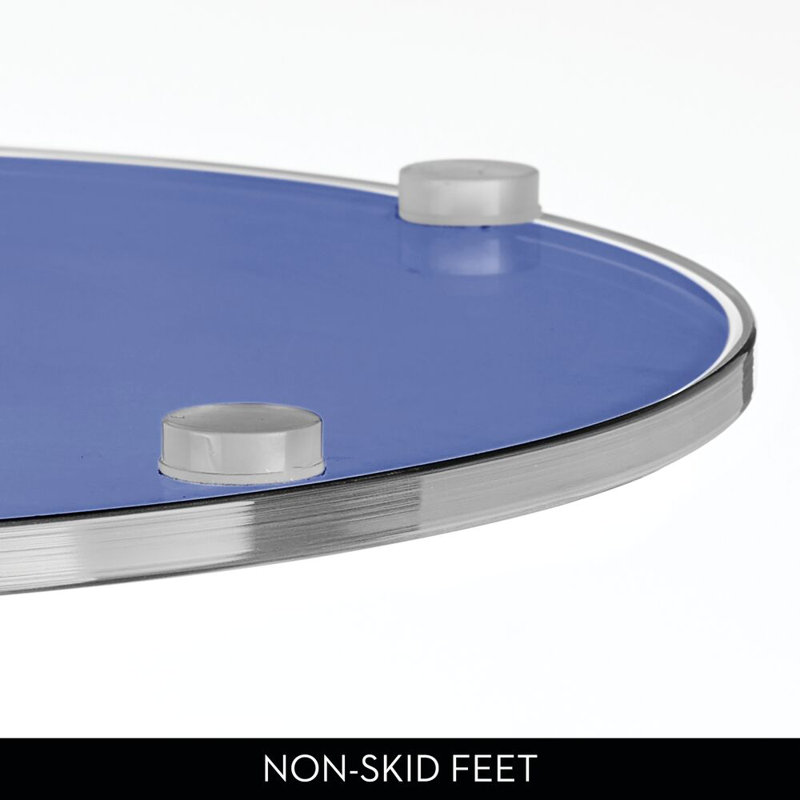 iDesign Round Pedestal Drink Table for Small Spaces