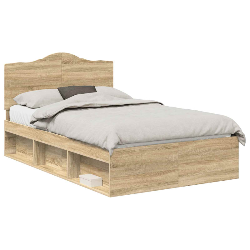 Solid Wood Bed, Sonoma, Small Double (120 x 190 cm)