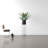 Black Metal Tall Indoor Outdoor Planter with Removable Stand, 12" x 12" x 36"-1554480425
