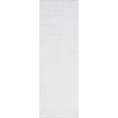 Alanson Contemporary Power Loom Performance Shag White Rug