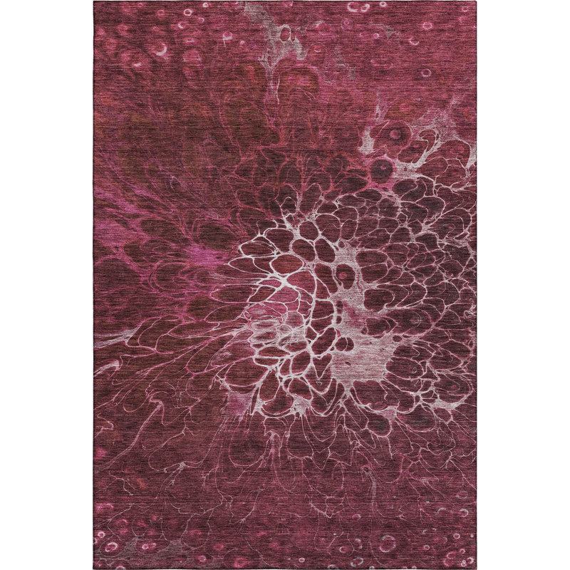 Tapis Merlot Premium lavable à la machine, Rectangle 5 pi x 7 pi 6 po