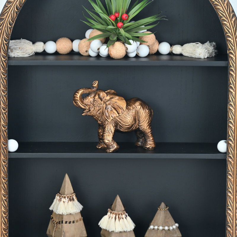 Décoration éléphant doré en résine Bovira