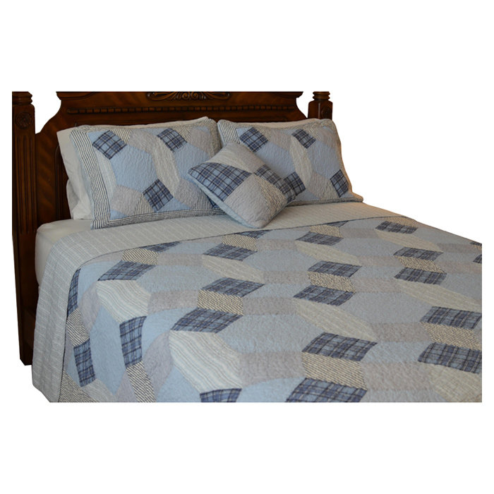Bonnie Cotton Patchwork Quilt, Twin Quilt