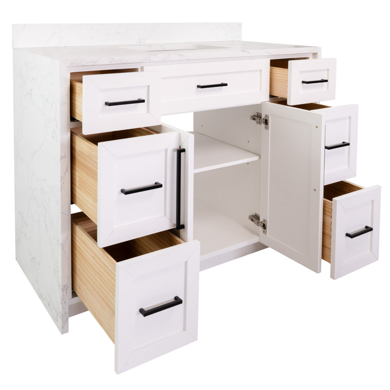 Ensemble de meuble-lavabo simple 48 po Akalya, Blanc