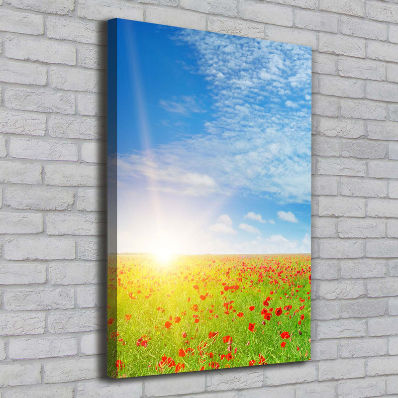Field Of Poppies - Wrapped Canvas Print