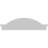 46"W x 12-1/2"H x 2-1/2"P Segment Arch W/ Flankers Sunburst Architectural Grade PVC Pediment-41863542