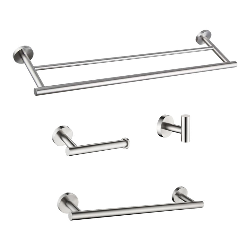 4 - Piece Bathroom Hardware Accessories Set, Brushed Nickel