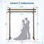 Arche de mariage Winado de 2,4 m en bois massif à double poutre, idéale pour les cérémonies et les fêtes.