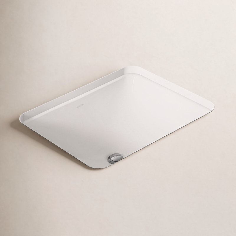 Caxton™ Kohler Rectangle 20-1/4" Undermount Bathroom Sink with Overflow, White