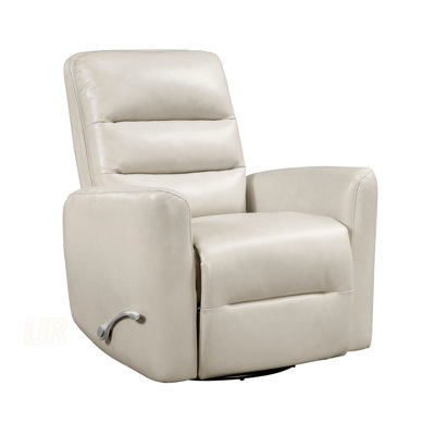 Glider Reclining Chair With Swivel Motion, Breathable Faux Leather Upholstery For Luxury And Comfort In Living Rooms, Perfect For Movie Nights