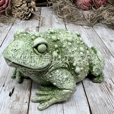Charming Creative Simulation Toad Frog Resin Statue Swing High Density Resin Material Home Decoration Flowerpot Flower Lawn Balcony Garden Garden Decoration Summer Decoration Garden Best Choose Easter Mother's Day Father's Day Gift
