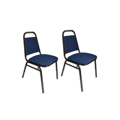 Multiple Fabric, Vinyl, and Frame Options, Trapezoid Back 34″ Banquet Chair, 2 Chair Bundle By Chivari