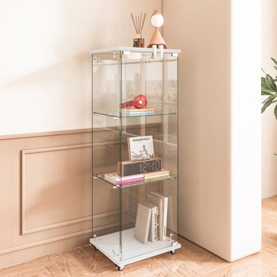 Modern Glass Display Cabinet With LED Lights