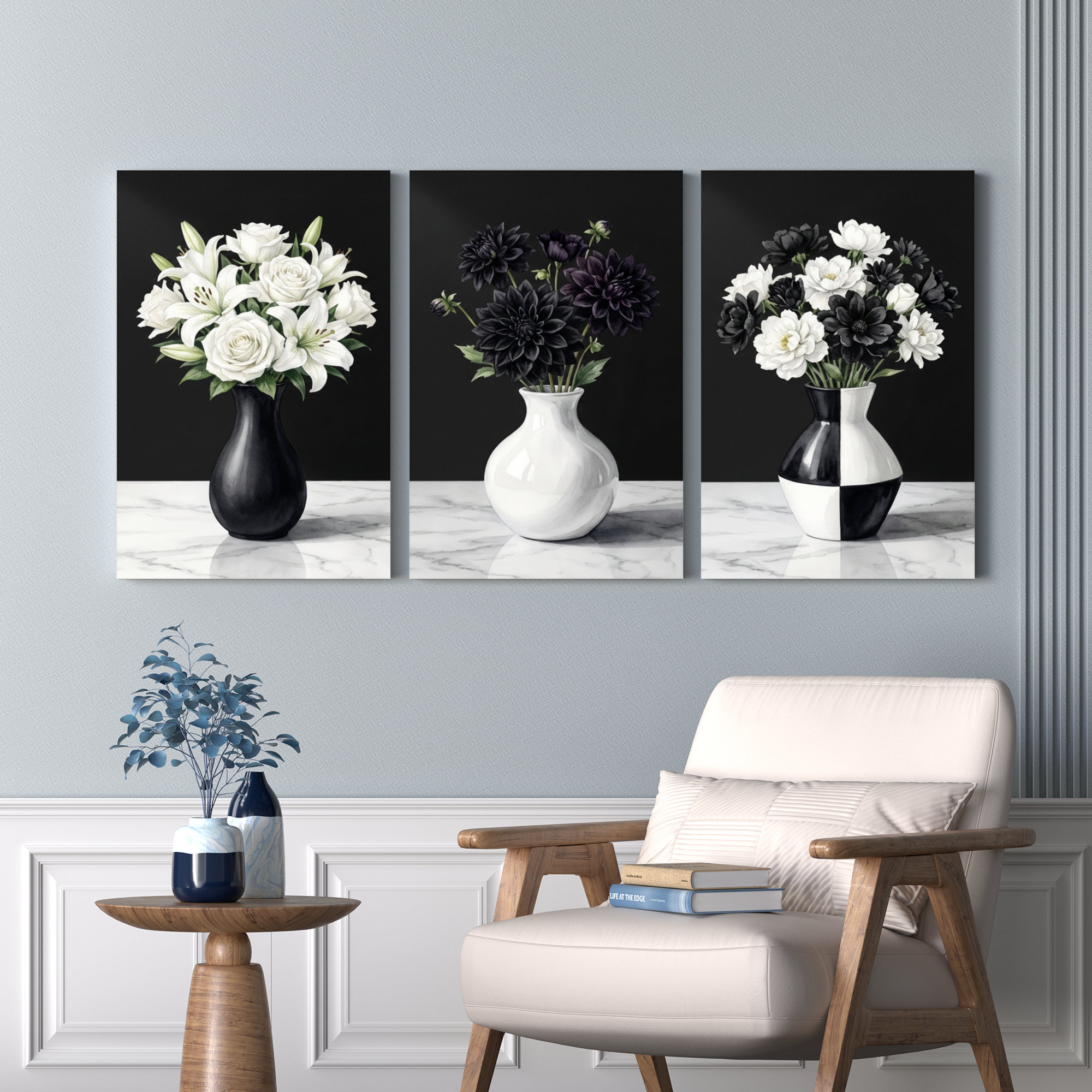 Winston Porter Floral Arrangement Canvas Wrapped Wall Art Oil Painting ...