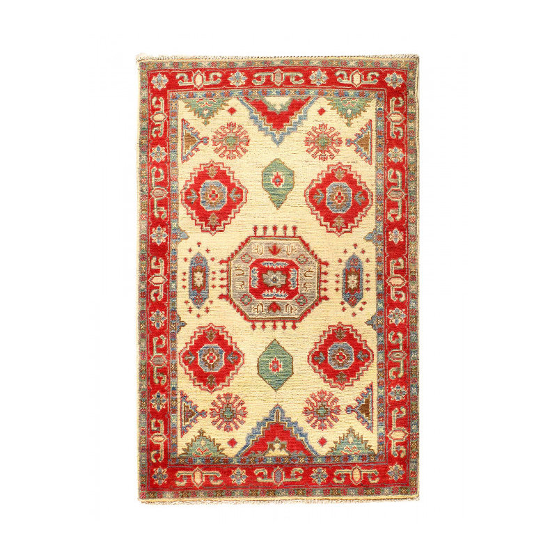 Tapis ivoire en laine unique 2 pi 8 po x 4 pi Nagata