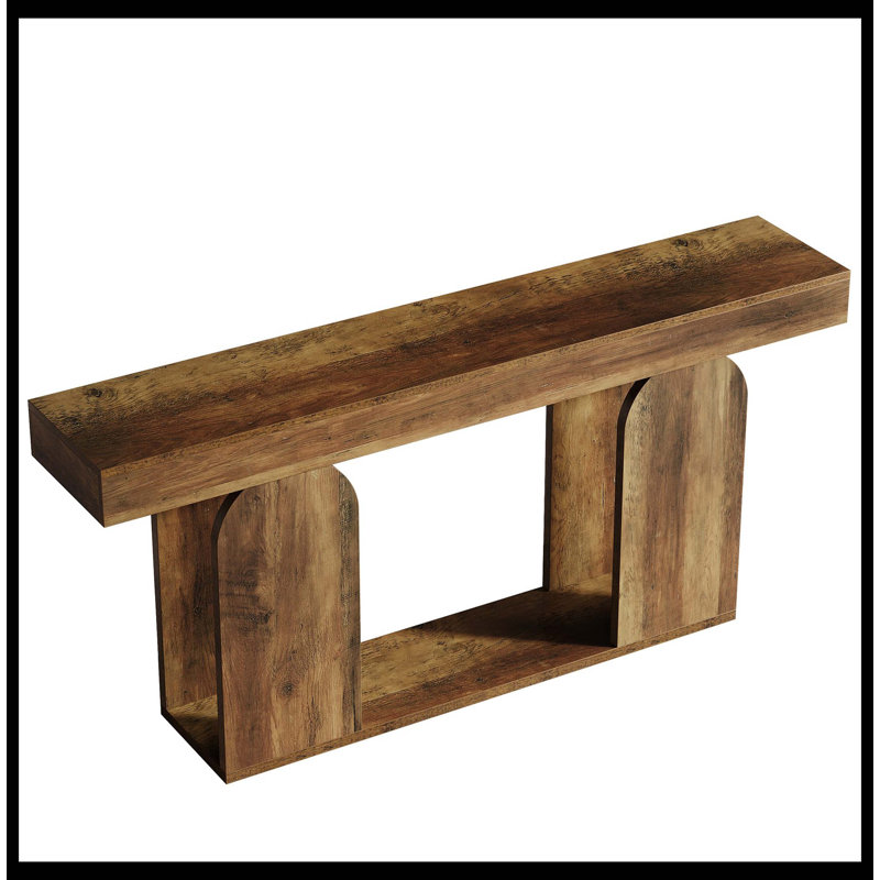 70.9" Console Table, Rustic Sofa Table Hallway Table, Rustic Brown