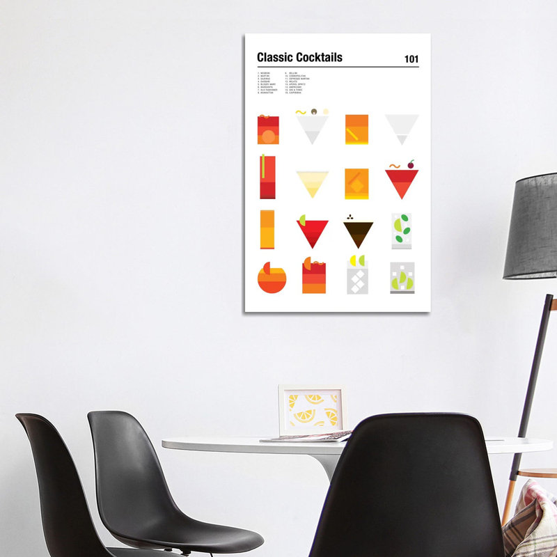 Classic Cocktails 101 by Nick Barclay - Print on Canvas, 101.6 cm H x 66.04 cm W x 3.175 cm D, Wrapped Canvas
