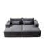 Fauteuil modulaire surdimensionné de 87 po sans assemblage requis, lit inclinable en velours côtelé gris moelleux, méridienne confortable pour le salon, fauteuil d'assemblage, velours côtelé, chambre à coucher-1573336999