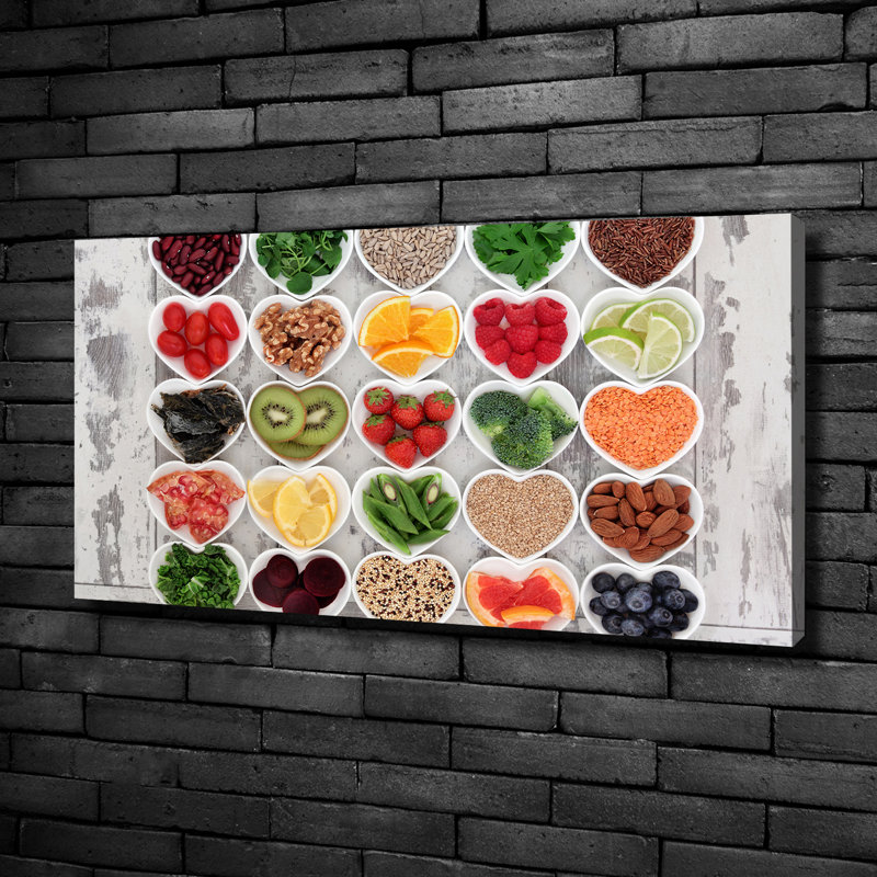 Healthy Food - Print, 50cm H x 100cm W x 2cm D, Canvas