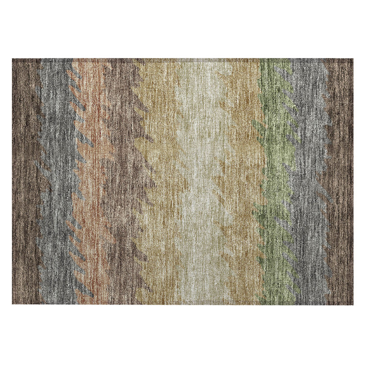 Neysa Washable Striped Indoor Rug