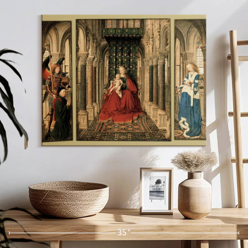 Triptyque de Dresde, 20" H x 25" W