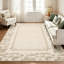 Tapis Toile de Jouy lavable à la machine – Tapis à motif champêtre français, ultra doux, antidérapant et ne peluche pas-893397320-893397329