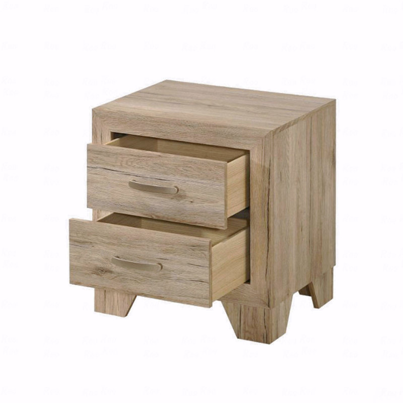 Table de chevet 2 tiroirs en finition naturelle
