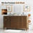 60" Free Standing Double Bathroom Vanity with Engineered Marble Top, Ceramic Sink, Backsplash-109176064-109176066