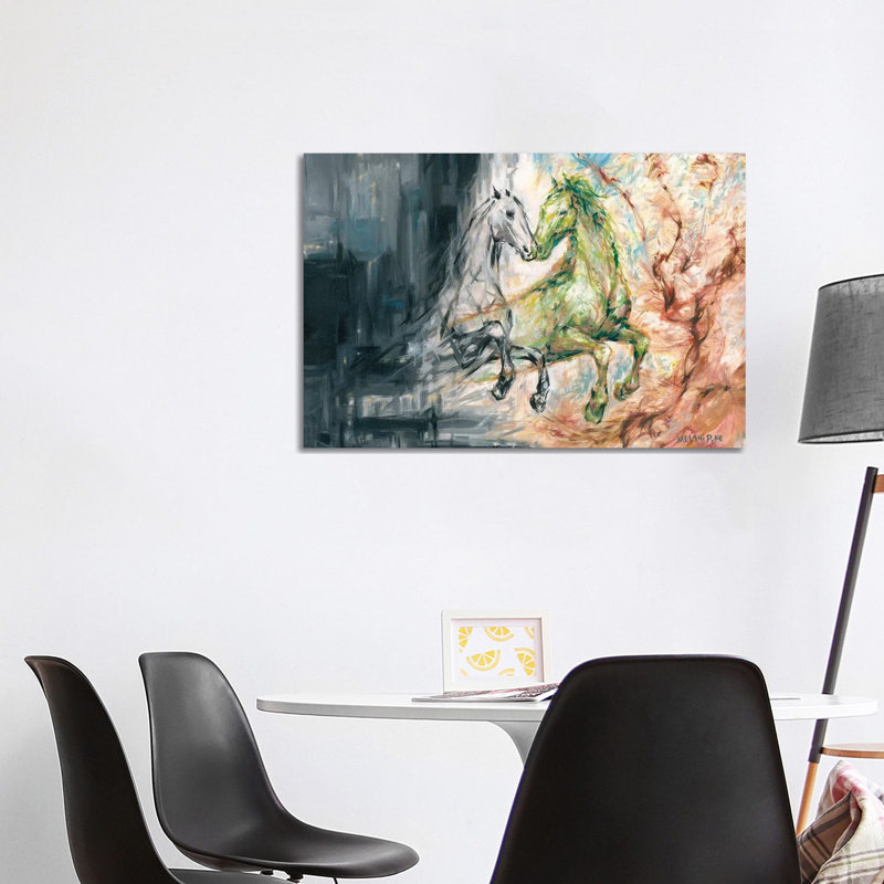 Two Horses by Melani Pyke - Gallery-Wrapped Canvas Giclée on Canvas, Wrapped Canvas, 101.6 cm H x 66.04 cm W