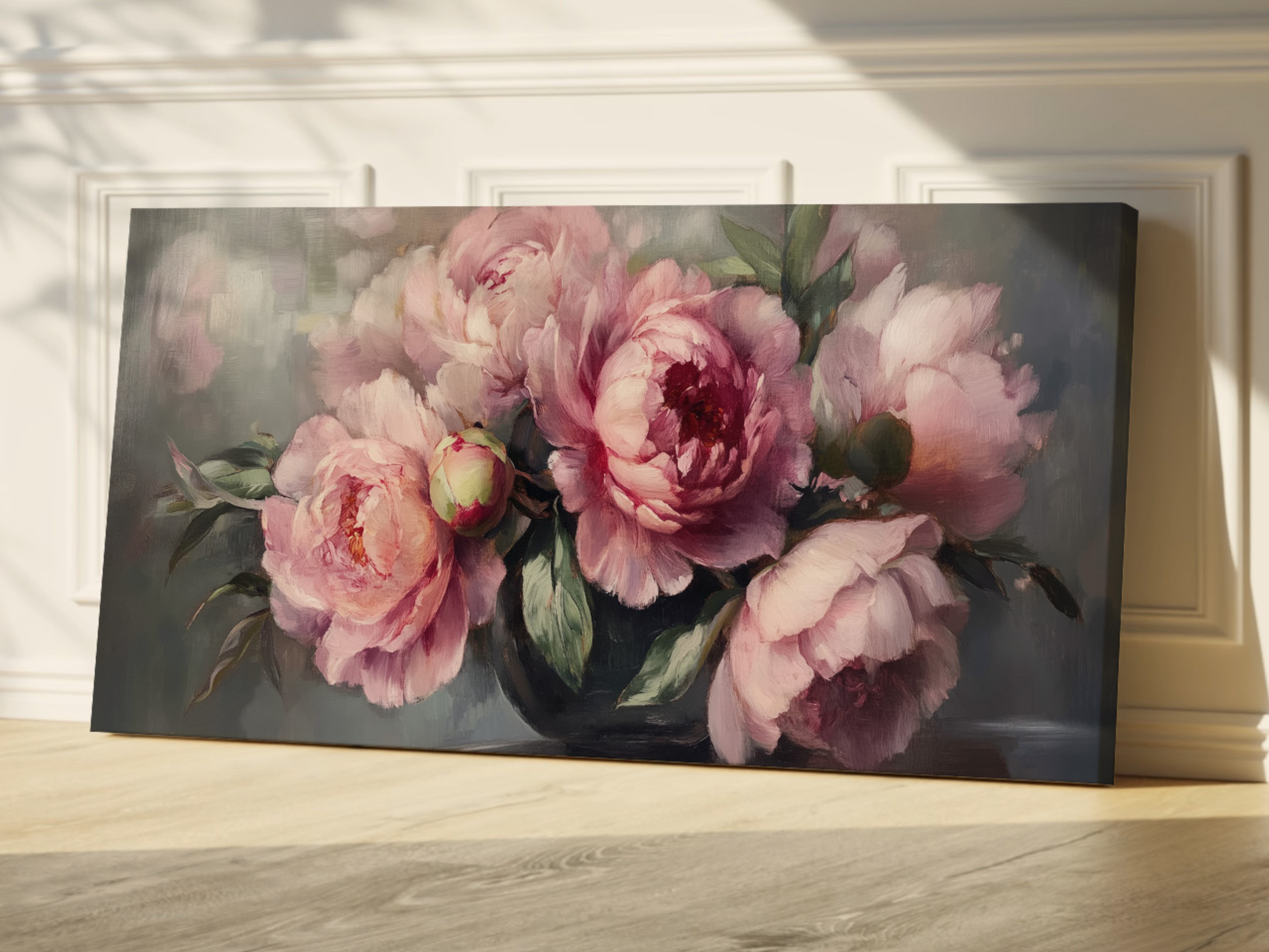 ART TERRITORY Antique Pink Peonies Wall Art - Vintage Still Life ...