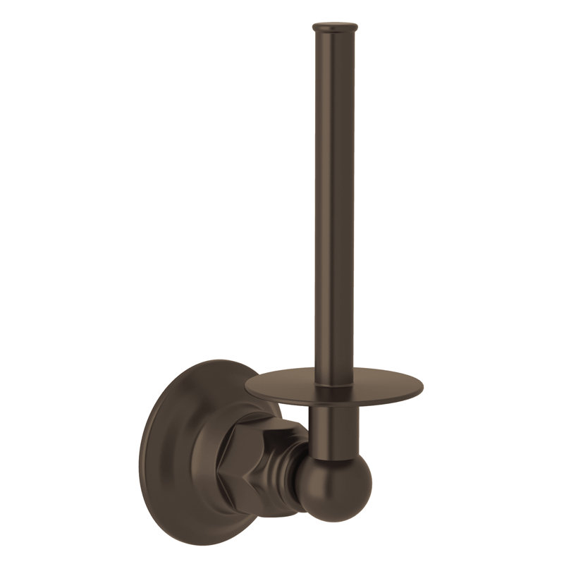 Country Bath Wall Mounted Toilet Paper Holder, Tuscan Brass