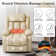 Latitude Run Lay Flat Dual Motor Power Lift Recliner Chair with Vibrating Massage and Heating, Infinite Position, 2 Remote Control, and Side Pockets, USB Ports, Faux Leather