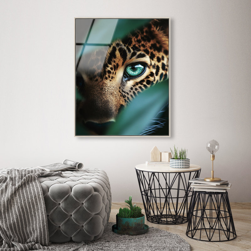 Jungle Watcher III Print, 25"H x 21"W, Silver Floater Frame
