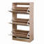 Armoire de rangement pour chaussures à 3 tiroirs, range-chaussures en bois à 3 niveaux pour vestibule