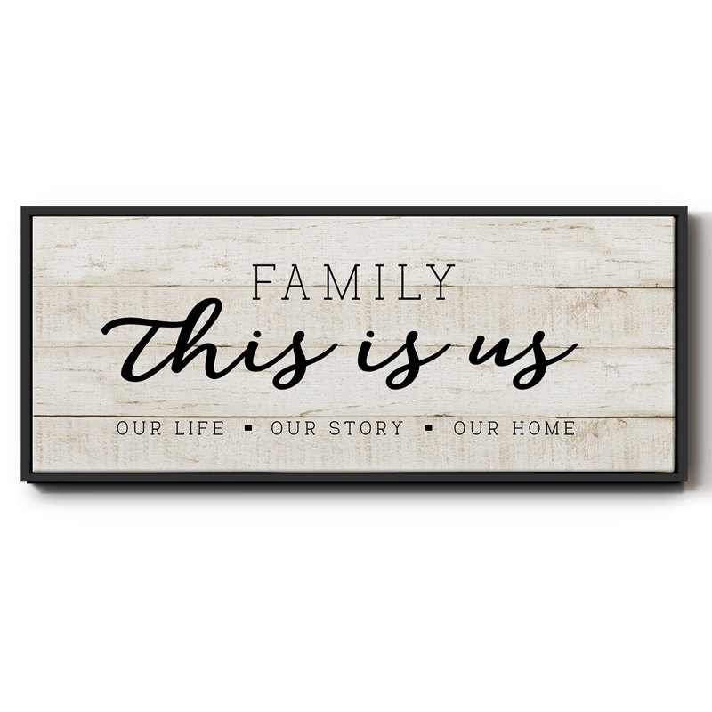 This is Us- Framed Canvas, 24" H x 60" W