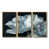 Toile avec cadre flottant or