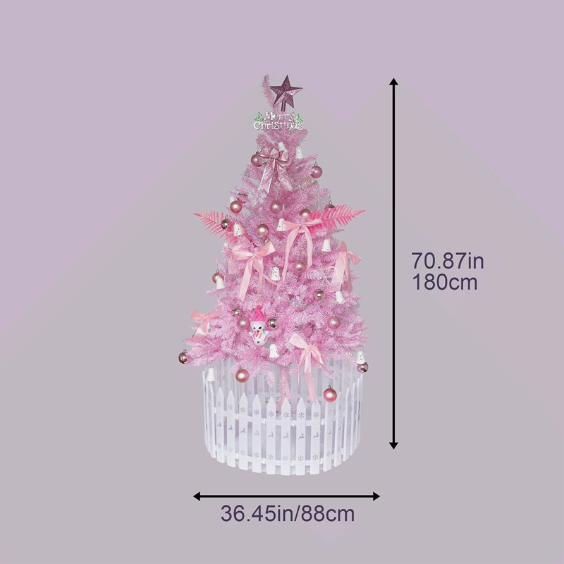 Arbre de Noël 6 pi - rose, 6'