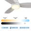 Ventilateur de plafond encastré moderne à 3 pales 44 "avec lumière Irme -589877281-589877294