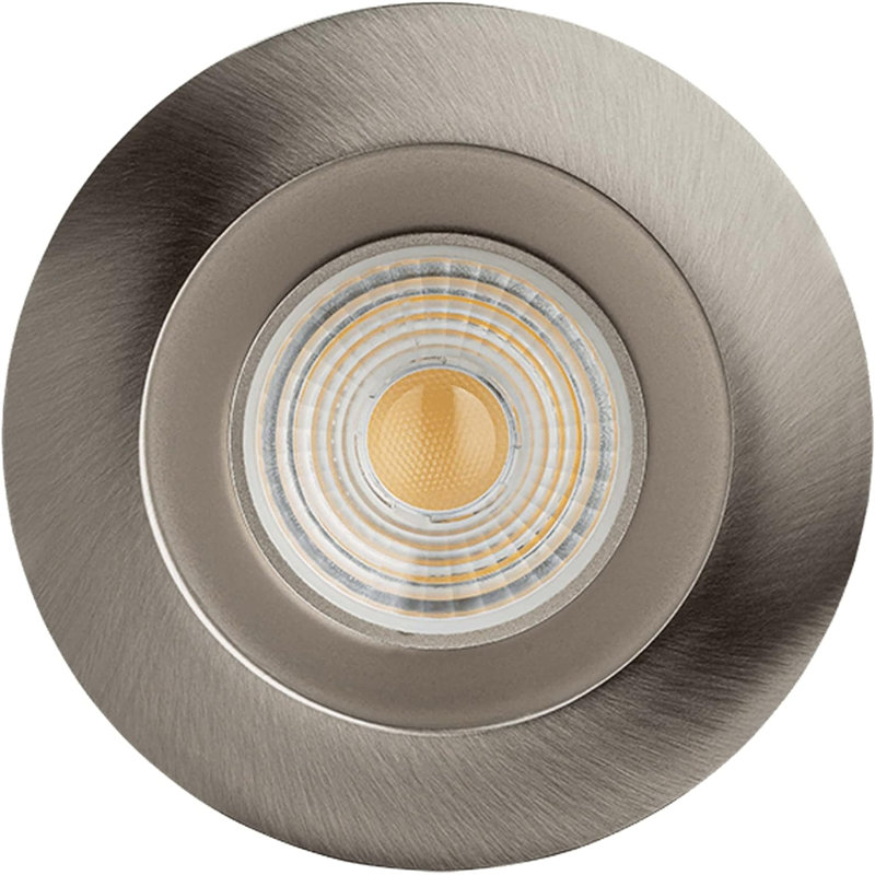 Luminaire encastré rond 4 "23W 1800 Lumens 4CC Perlglow, Nickel brossé