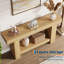 Longue table d'entrée en bois avec console ouverte à deux niveaux Farmhouse