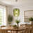 11.81in Green Hollow Pendant Light, Adjustable Cord, E26 Warm Bu